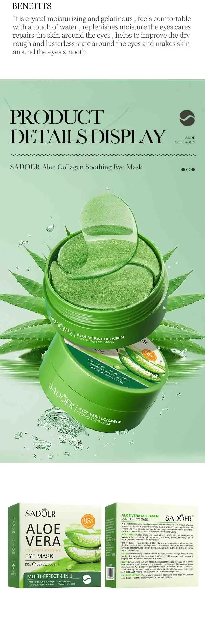Wildbloom ™ - Aloe Vera Collagen Eye Mask