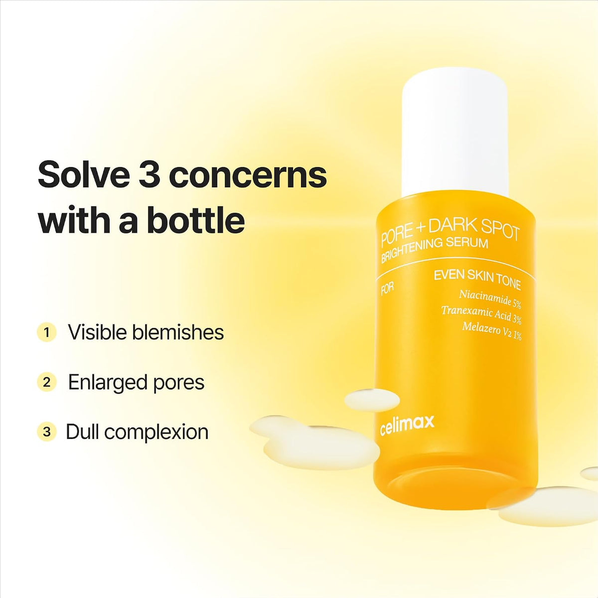 celimax Pore+Dark Spot Serum, 1.01 fl.oz | Hydrating & Soothing Serum for Dark Spots & Fine Lines, Anti Aging, Facial Astringent, Noni Extract, Vitamin C Serum for Face