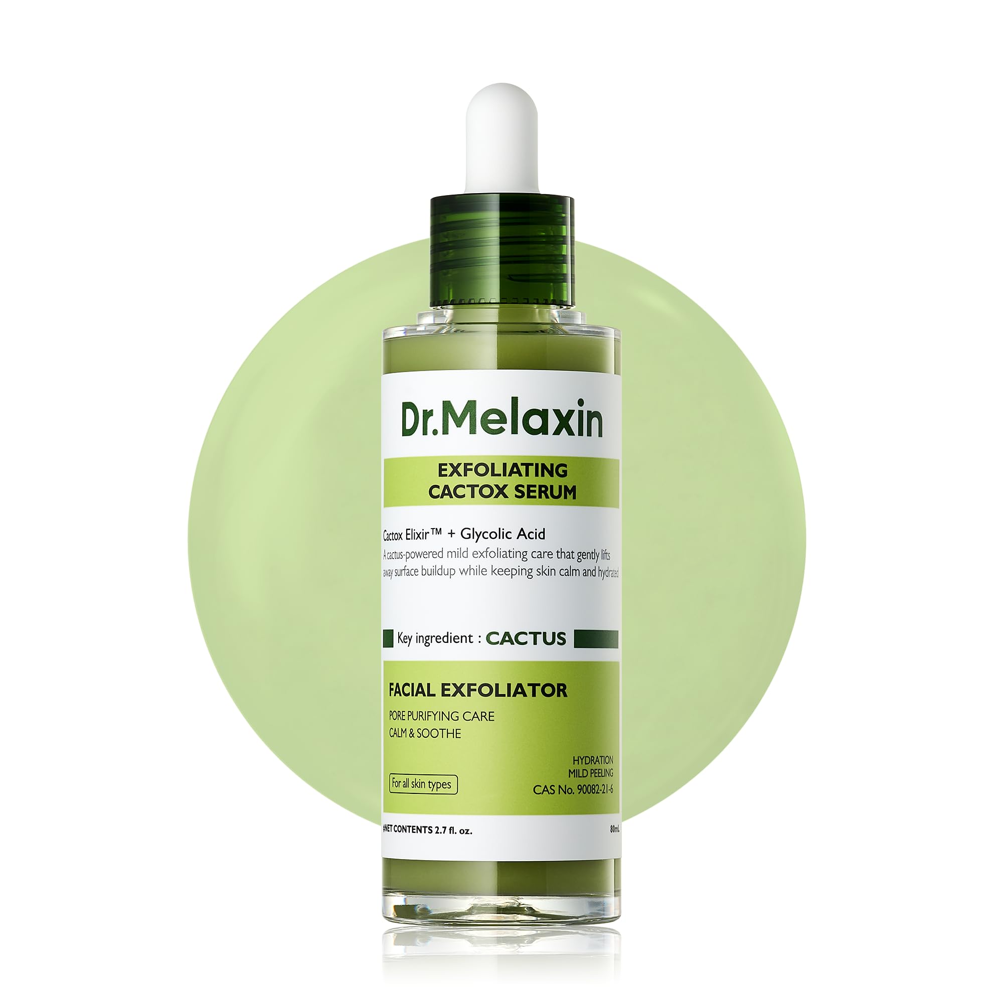 Dr.Melaxin Peel Shot Exfoliating Black Rice Ampoule 2.7 fl.oz - Rice Water AHA BHA Niacinamide Serum for Dead Skin Cells, Blackheads and Pores, Glass Skin Glow, Korean Skin Care Exfoliant