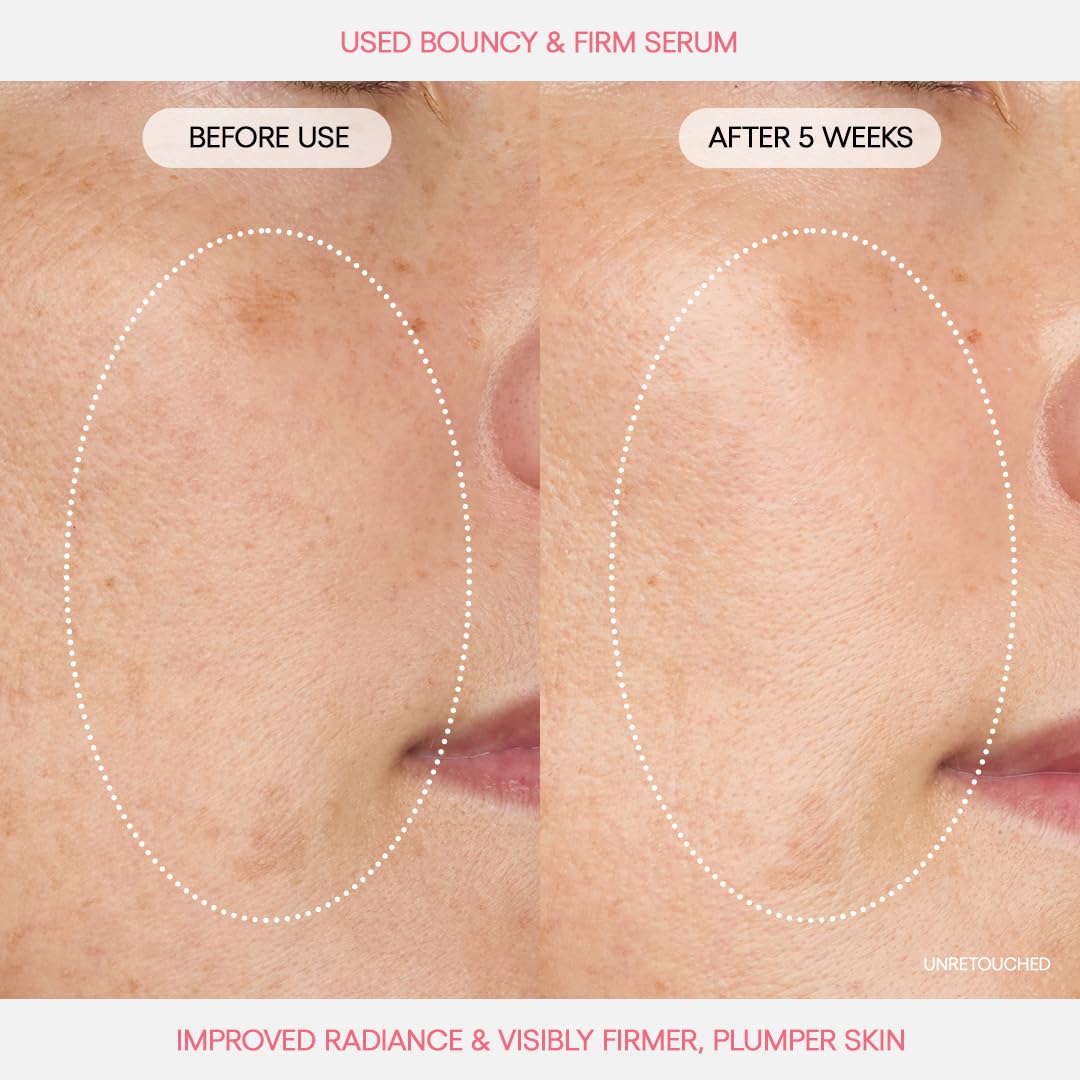 LANEIGE Bouncy & Firm Serum: Korean Slow Anti-Aging Collagen Complex Face Serum with Peptides for Hydrating, Plumping & Firming | Korean Skin Care