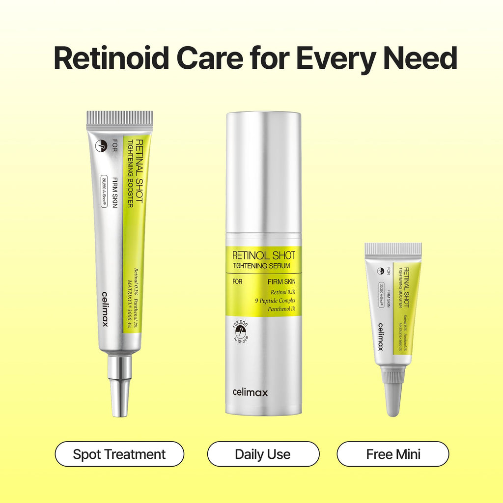 celimax The Vita A Retinal Shot Tightening Booster (0.51 fl.oz) | 0.1% Retinal, 3% Matryxyl, High-Strength Retinoid, Anti Aging, Pore Minimizer, Fine Lines, Skin Firming, Korean Skin Care