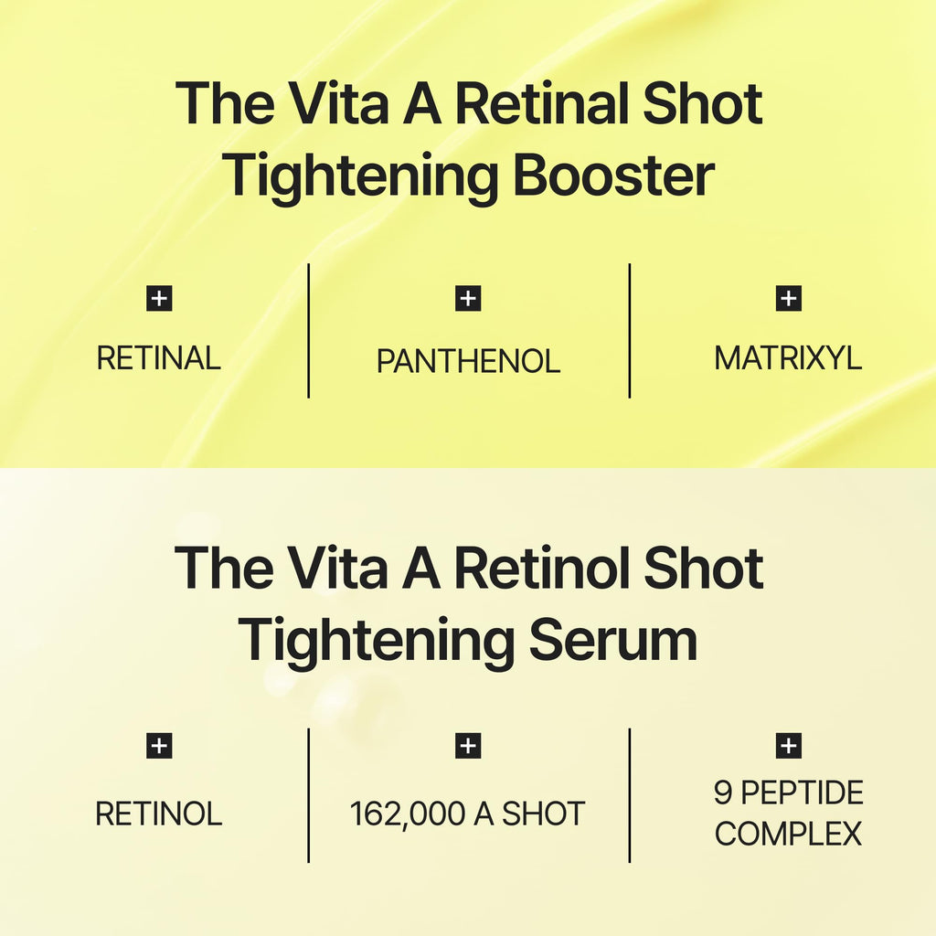 celimax The Vita A Retinal Shot Tightening Booster (0.51 fl.oz) | 0.1% Retinal, 3% Matryxyl, High-Strength Retinoid, Anti Aging, Pore Minimizer, Fine Lines, Skin Firming, Korean Skin Care
