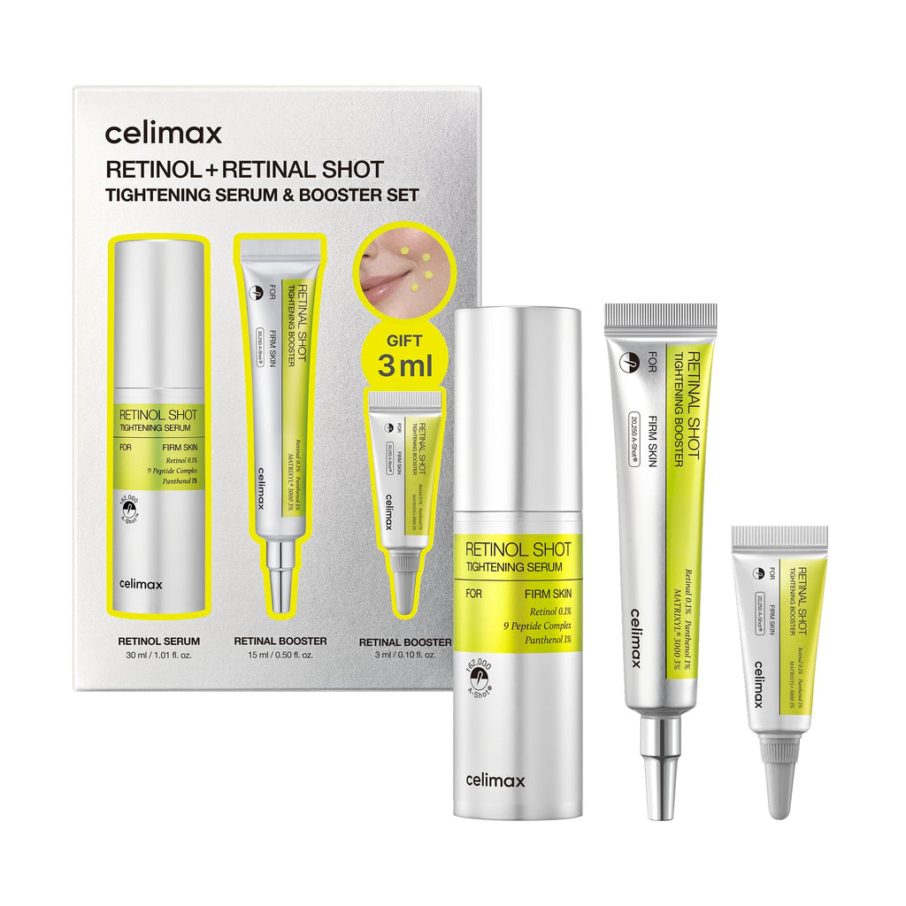 celimax The Vita A Retinal Shot Tightening Booster (0.51 fl.oz) | 0.1% Retinal, 3% Matryxyl, High-Strength Retinoid, Anti Aging, Pore Minimizer, Fine Lines, Skin Firming, Korean Skin Care