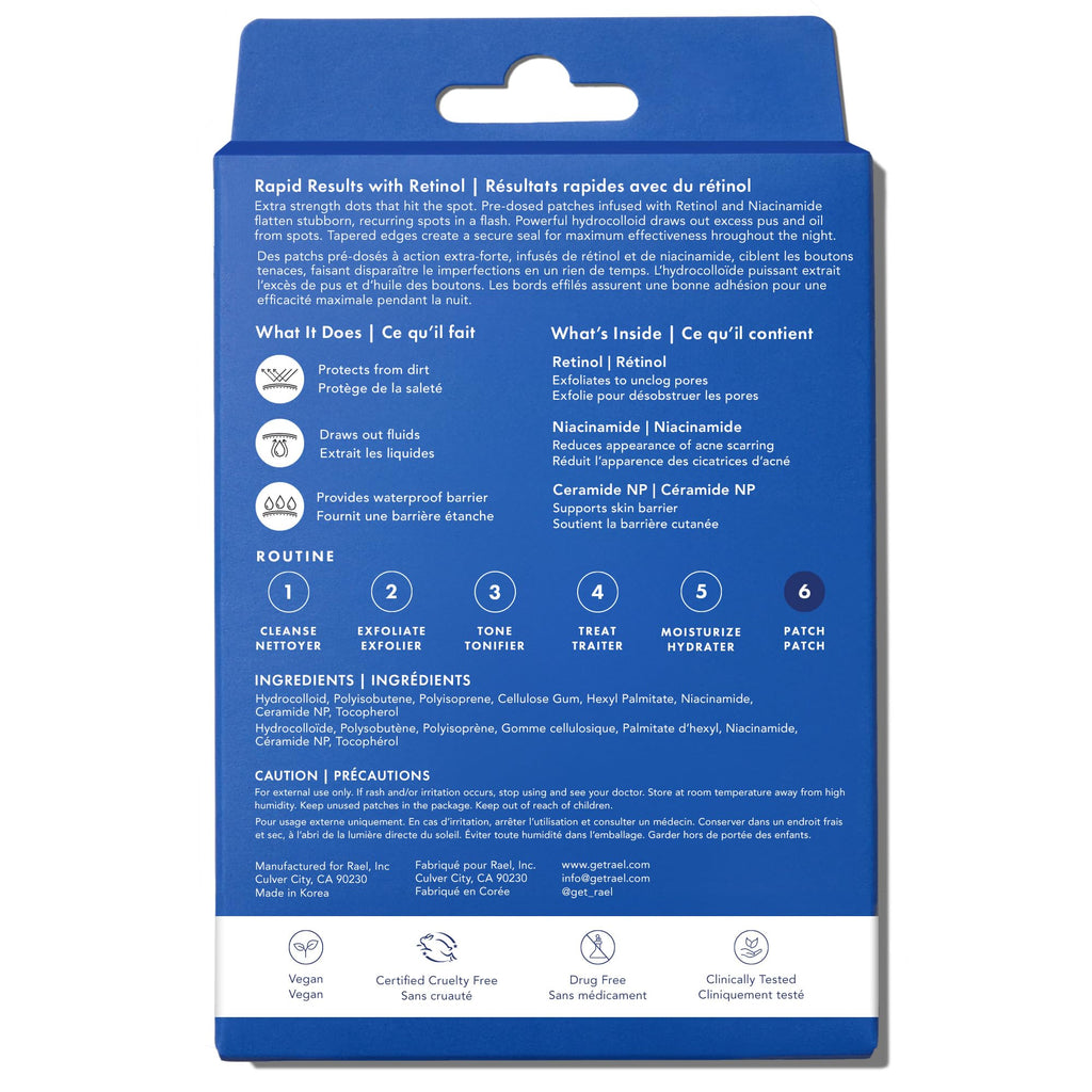 Rael Pimple Patches, Miracle Invisible Spot Cover - Hydrocolloid Acne Pimple Patch, Absorbs Zits & Blemish, Korean Skin Care, 2 Sizes (96 Count)