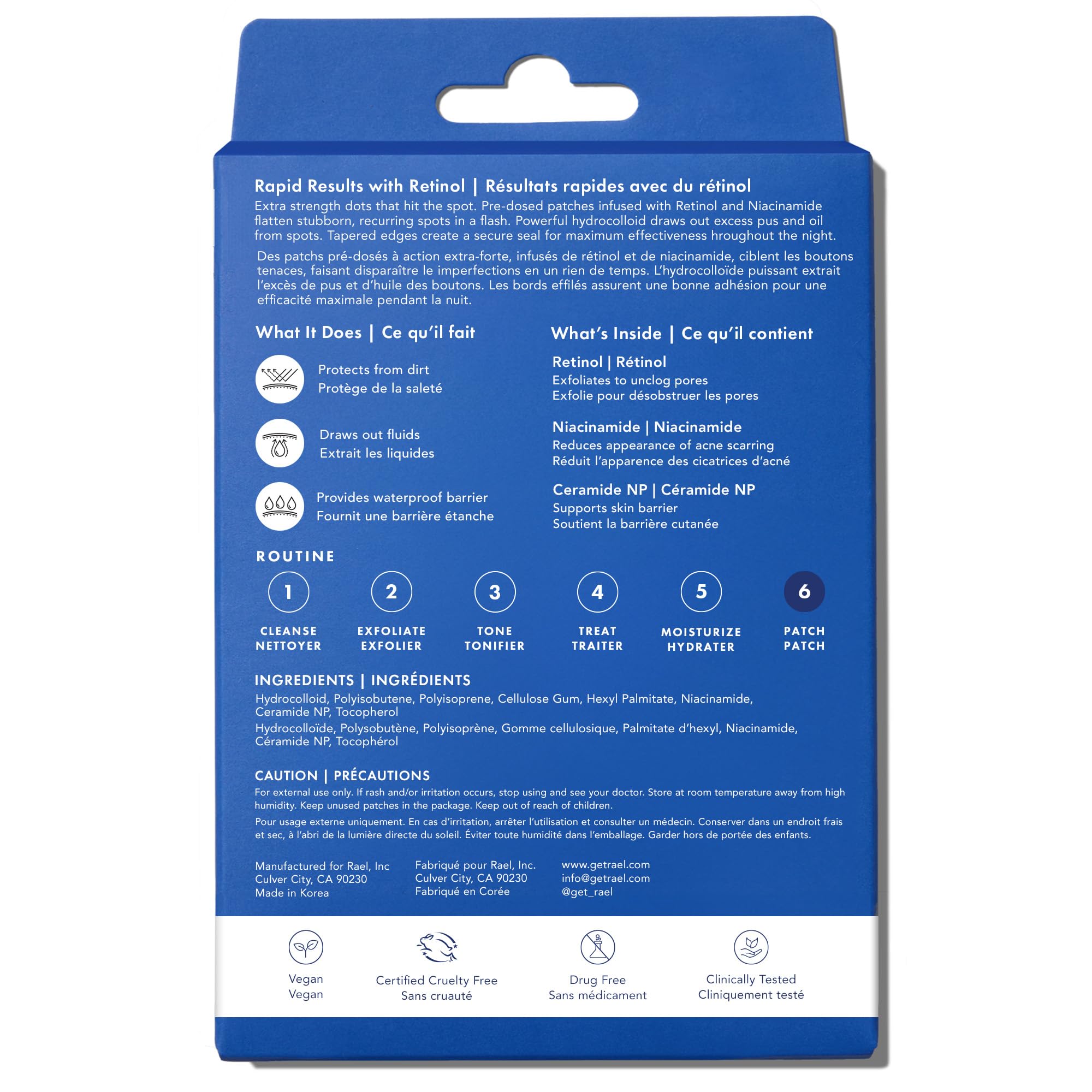 Rael Pimple Patches, Miracle Invisible Spot Cover - Hydrocolloid Acne Pimple Patch, Absorbs Zits & Blemish, Korean Skin Care, 2 Sizes (96 Count)