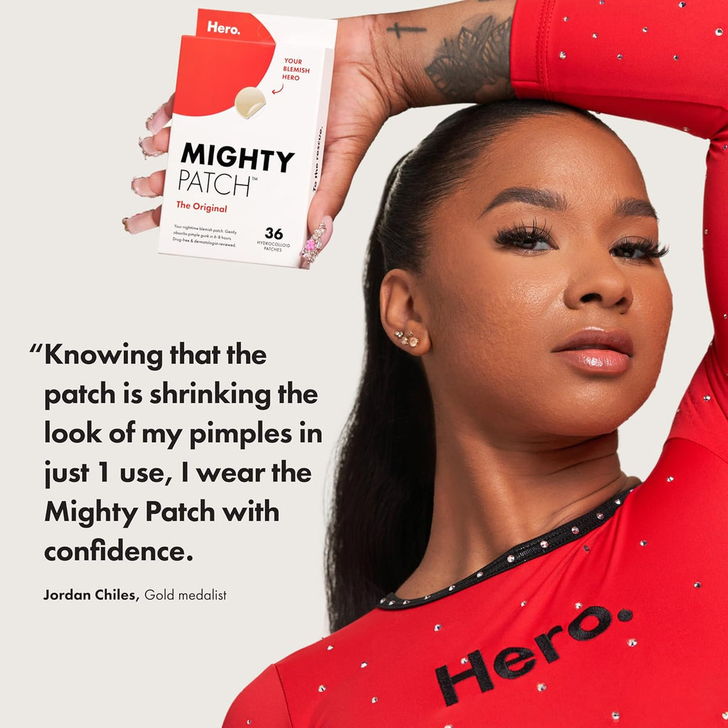 Mighty Patch Original Patch from Hero Cosmetics - #1 Best Selling Hydrocolloid Acne Pimple Patches for Face, Shrinking Zits & Whiteheads in 1 Use, Nighttime Spot Pimple Stickers for Face, 75 Count