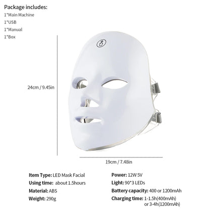 Wildbloom ™  Light Led Facial Light Therapy Photon Face Masks Wrinkle Anti-Acne